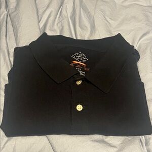 St. Johns Bay Quik-Dri Performance Black Polo